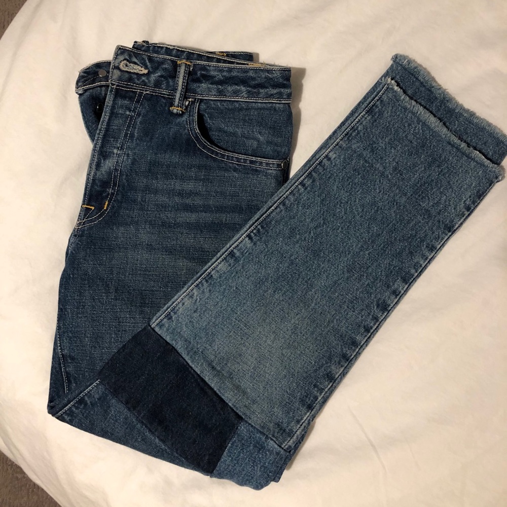 $390 Helmut Lang Patchwork Jeans - image 5